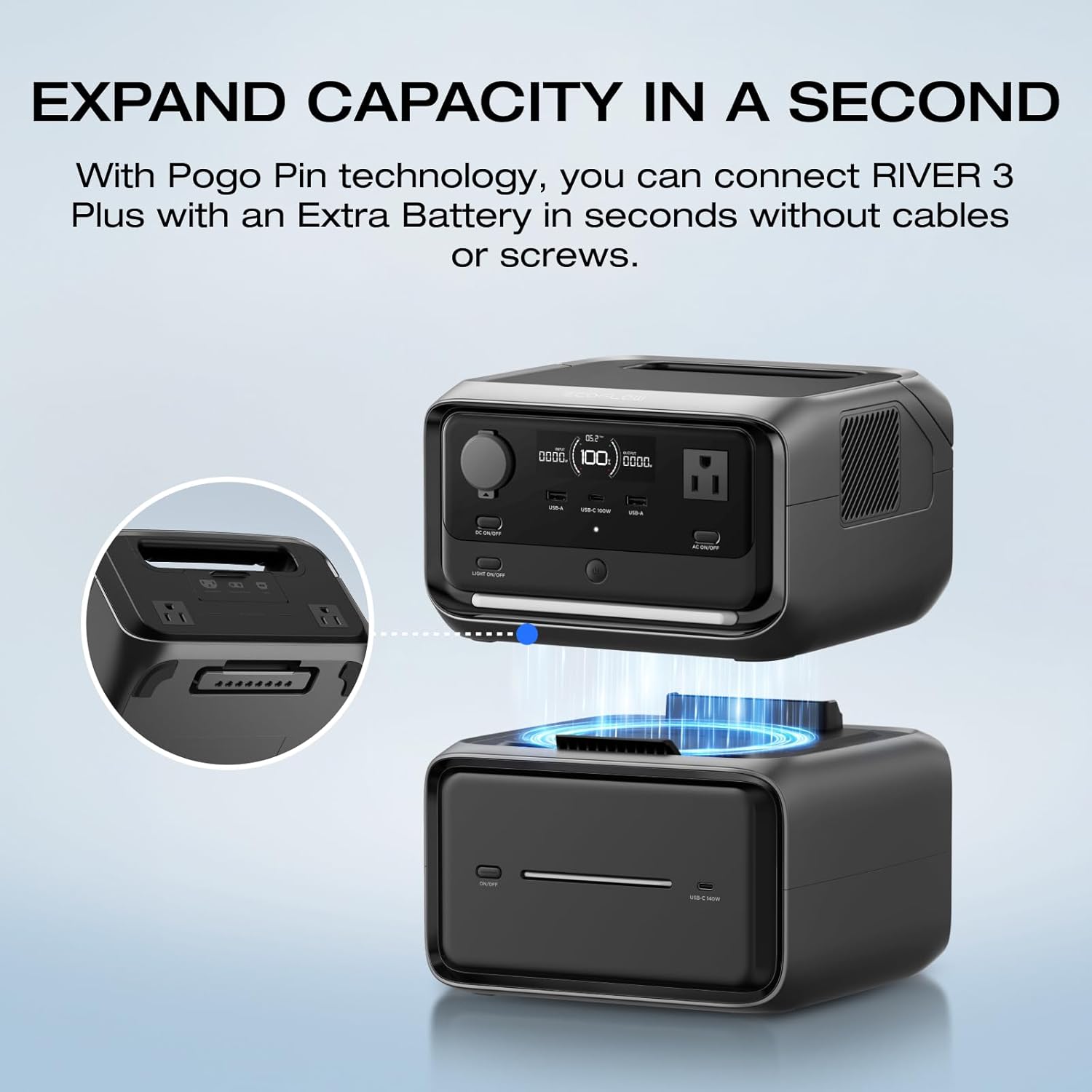 BATERÍA DE EXTERNA PARA RIVER 3 PLUS 600W DE 572WH PUERTO USB-C DE 140W INTEGRADO PARA CARGA - 2