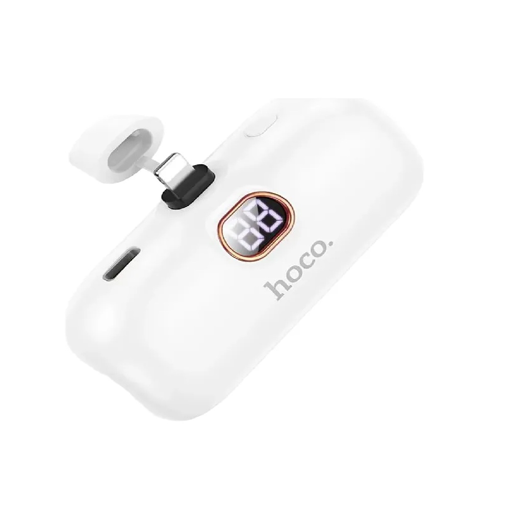 POWER BANK HOCO 5000 MAH TIPO LIGTHNING - B37-A5I - BLANCO - 1