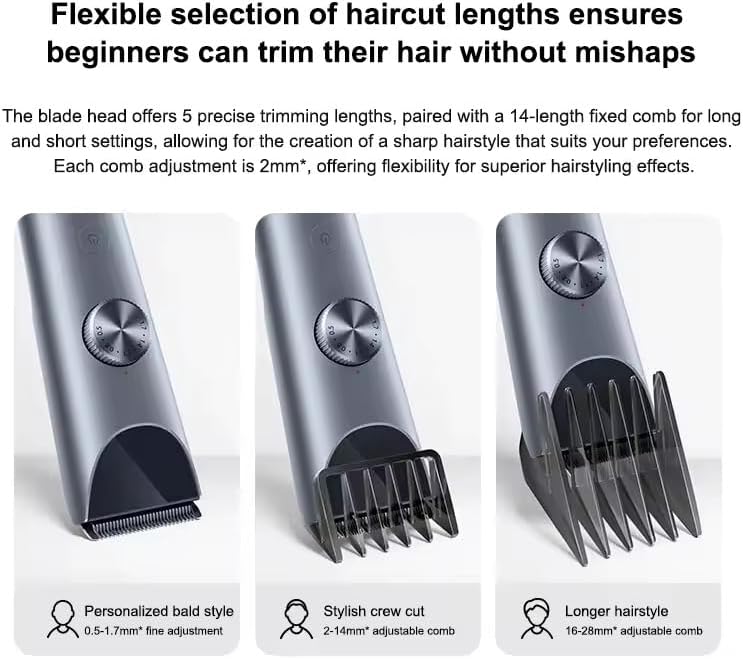 XIAOMI CORTADORA DE PELO, 2 CUCHILLAS DE ALEACIÓN DE TITANIO, DOBLE CAPA - 3