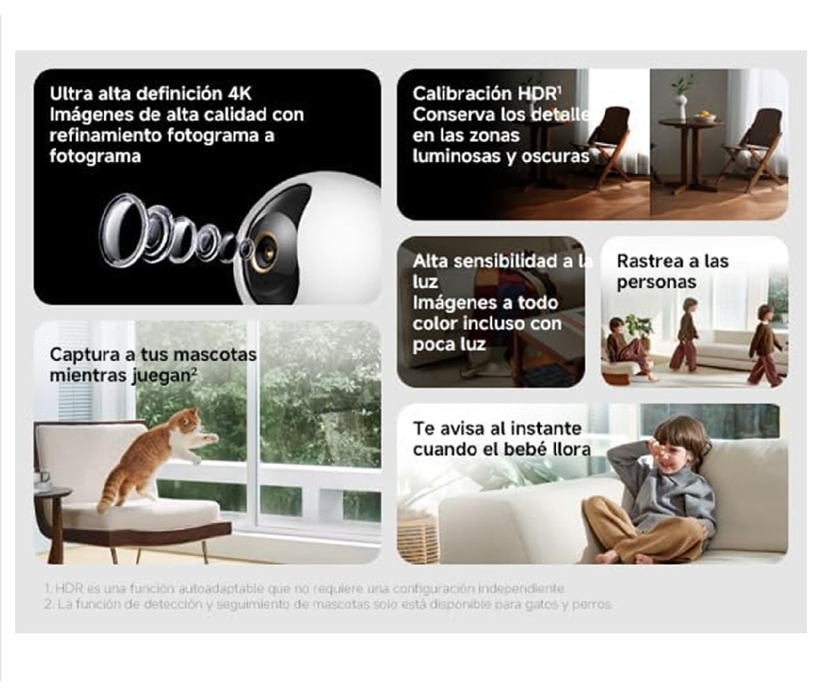CAMARA DE SEGURIDAD XIAOMI C701 4K ULTRA HD 8MP - BLANCO - 3