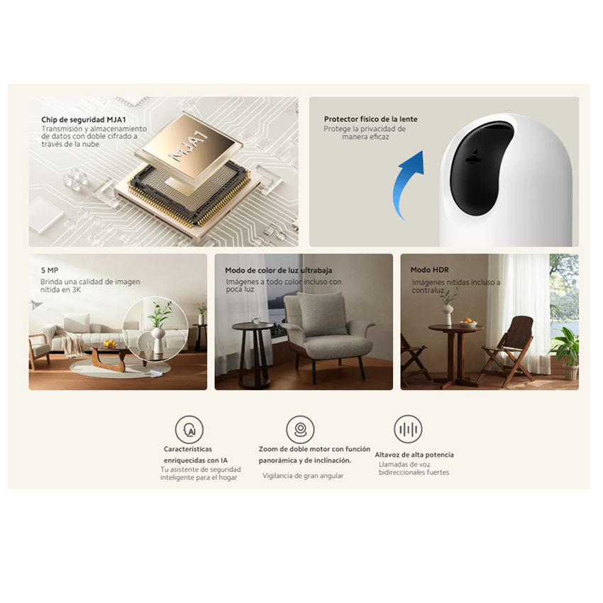 CAMARA DE SEGURIDAD XIAOMI C500 PRO 3K WI-FI DUAL ALEXA - 6