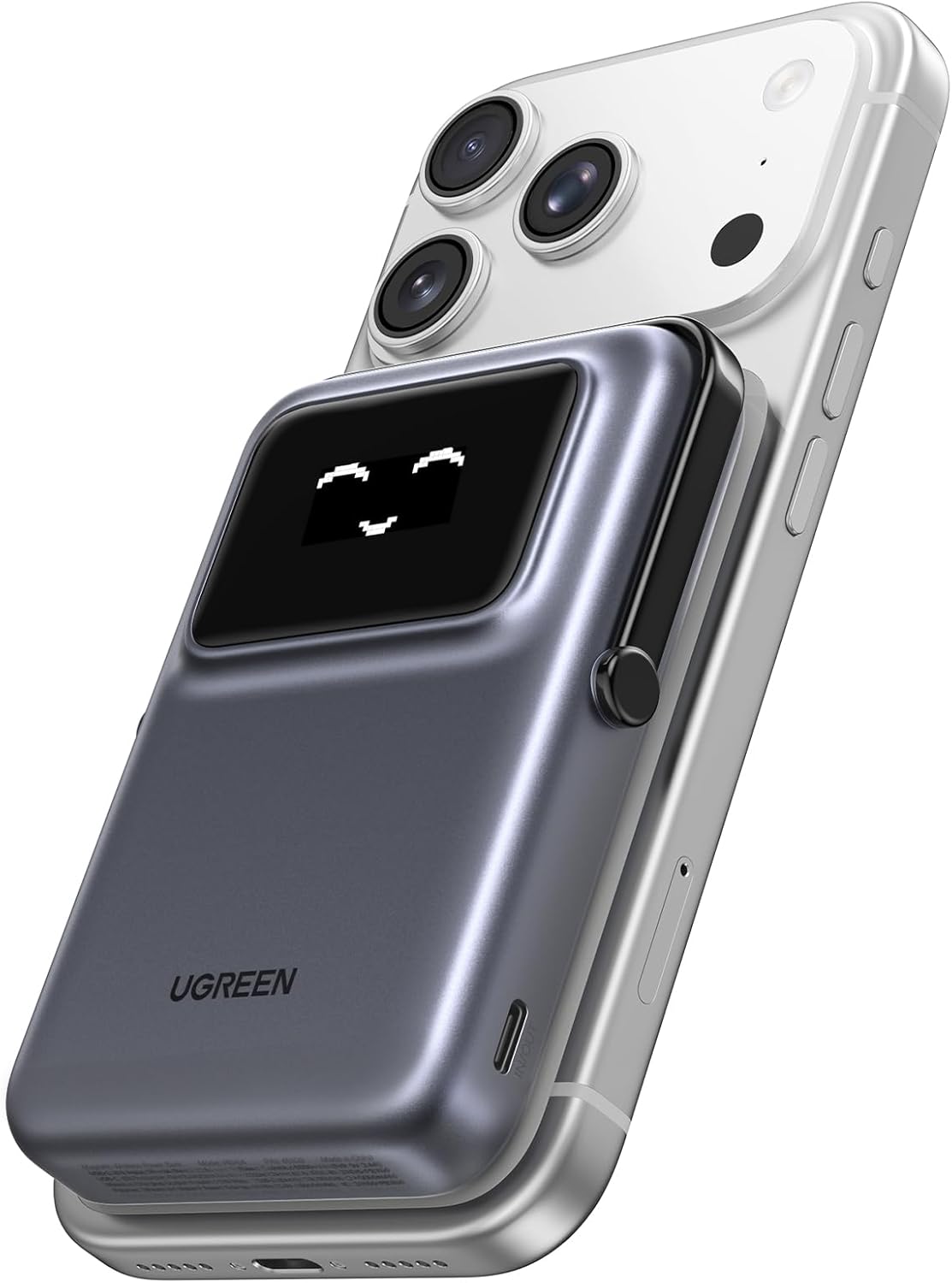 POWER BANK UGREEN MAGSAFE 10000MAH, INALÁMBRICO QI, PD 20W PLEGABLE PB572 - GREY - 1