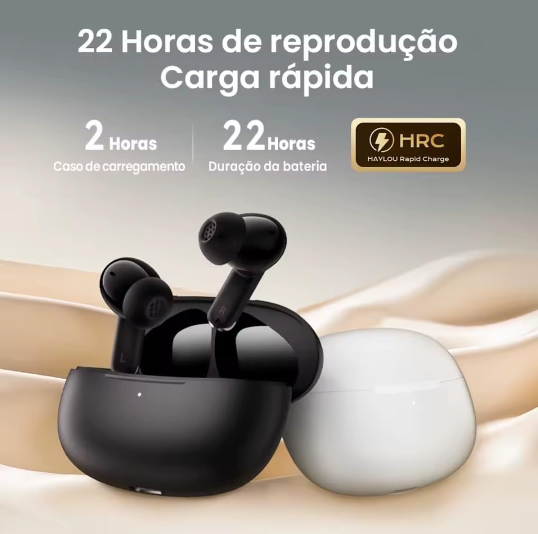 AURICULARES HAYLOU BLUETOOTH 6.0 HQ5 T020 CON CANCELACIÓN ACTIVA DE RUIDO (ANC) Y 4 MICRÓFONOS - NEGRO - 3