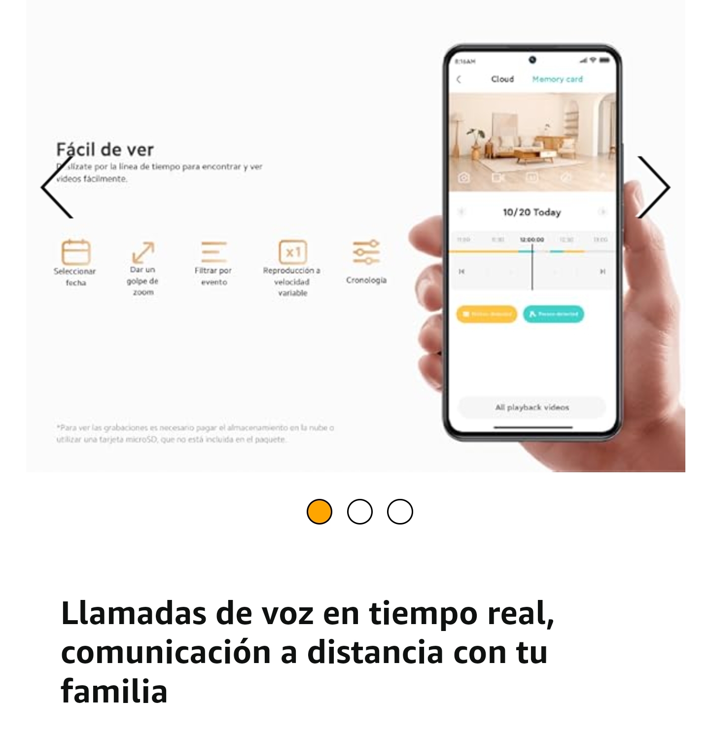 CAMARA DE SEGURIDAD XIAOMI GIRATORIA 360° 2K 3MP C301 - BLANCO - 6