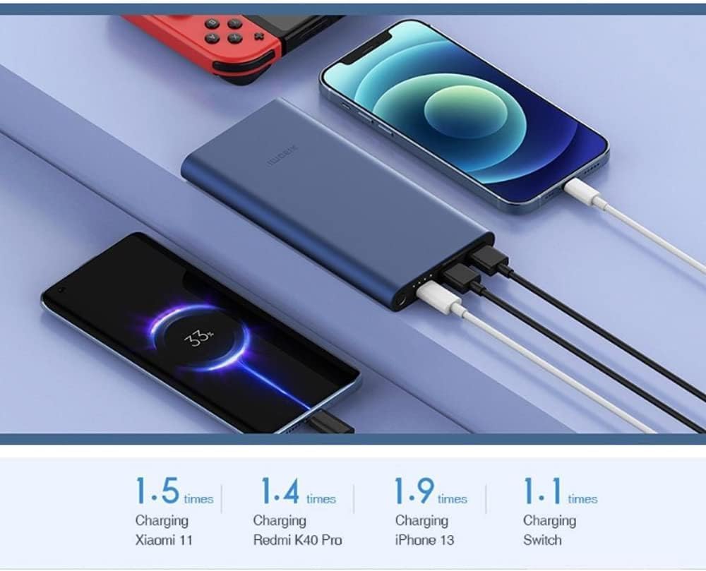 POWER BANK XIAOMI 10000MHA  22.5W CARGA RAPIDA ALUMINIO- NEGRO - 3