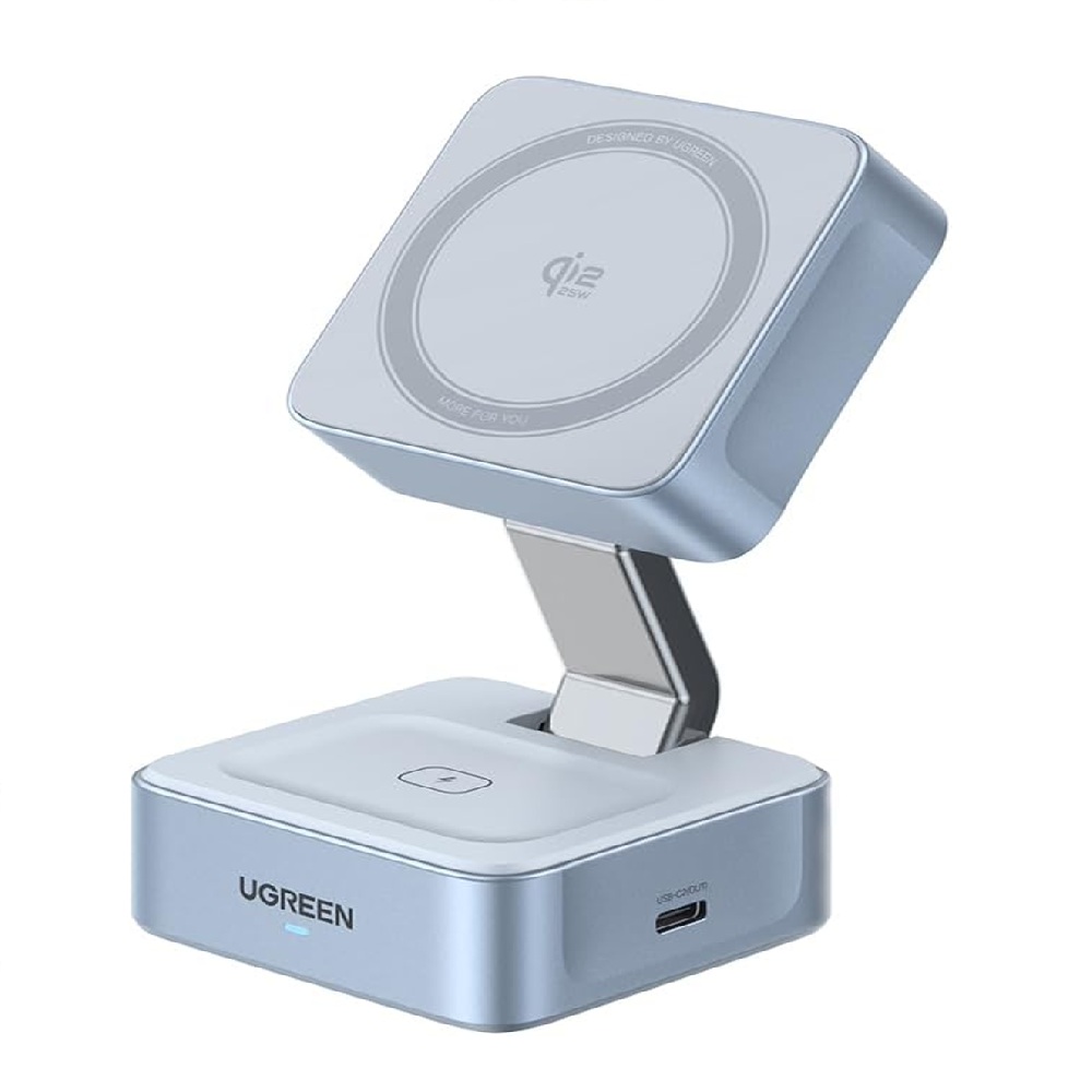 CARGADOR INALÁMBRICO UGREEN MAGFLOW 25W, ESTACIÓN DE CARGA MAGSAFE PARA IPHONE, W752 - 1
