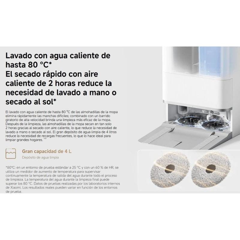 ROBOT ASPIRADOR SMART XIAOMI VACUM 5 20000PA - BLANCO BLANCO - 4