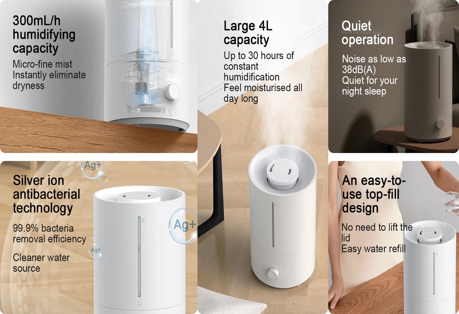 HUMIDIFICADOR DE AIRE  XIAOMI 2 LITE  350ML/HORA - 3