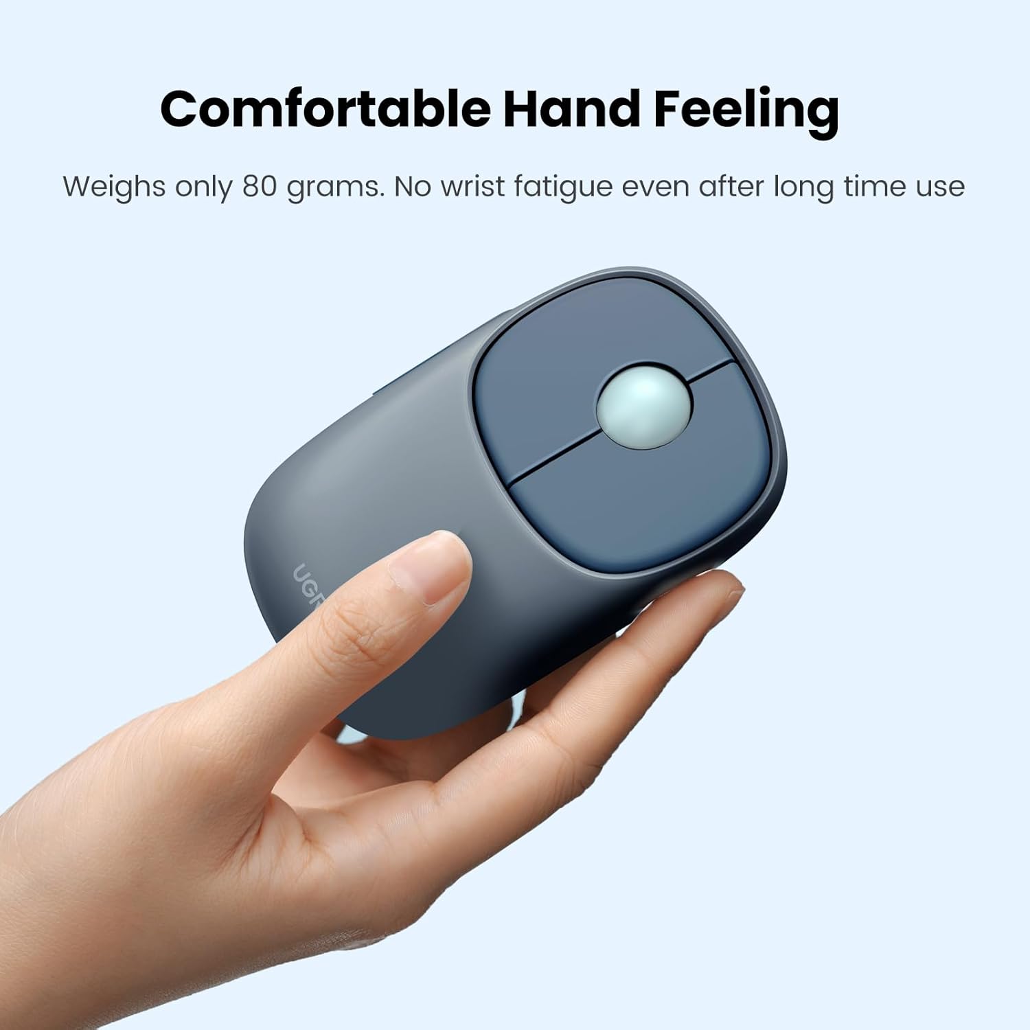 MOUSE UGREEN FUN+RATÓN RECARGABLE 2.4G Y BLUETOOTH- BLUE AZUL - 2