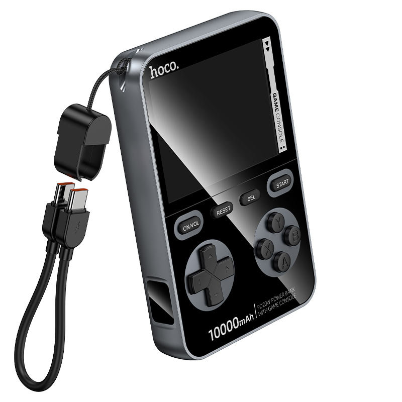 POWER BANK HOCO 10000MAH 20W CONSOLA DE JUEGOS RETRO Q47 - GREY - 5