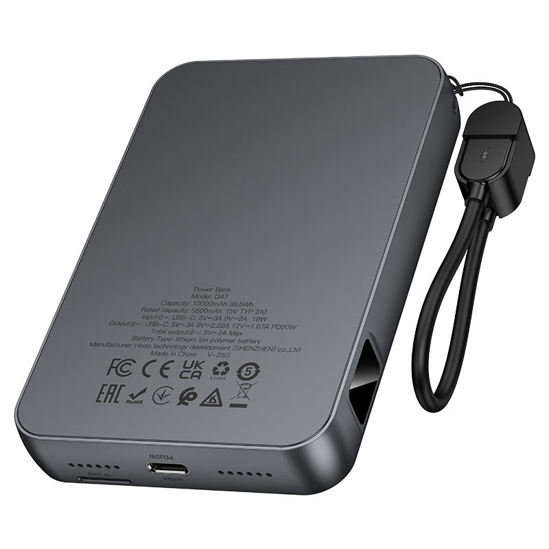 POWER BANK HOCO 10000MAH 20W CONSOLA DE JUEGOS RETRO Q47 - GREY - 6