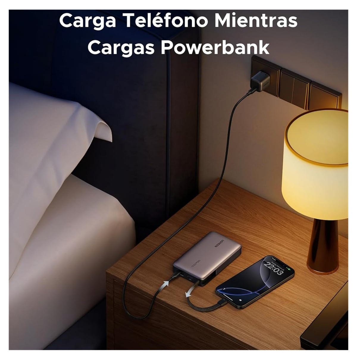 POWER BANK UGREEN 20000MAH 145W CABLE INTEGRADO LED DISPLAY PB551 - 4