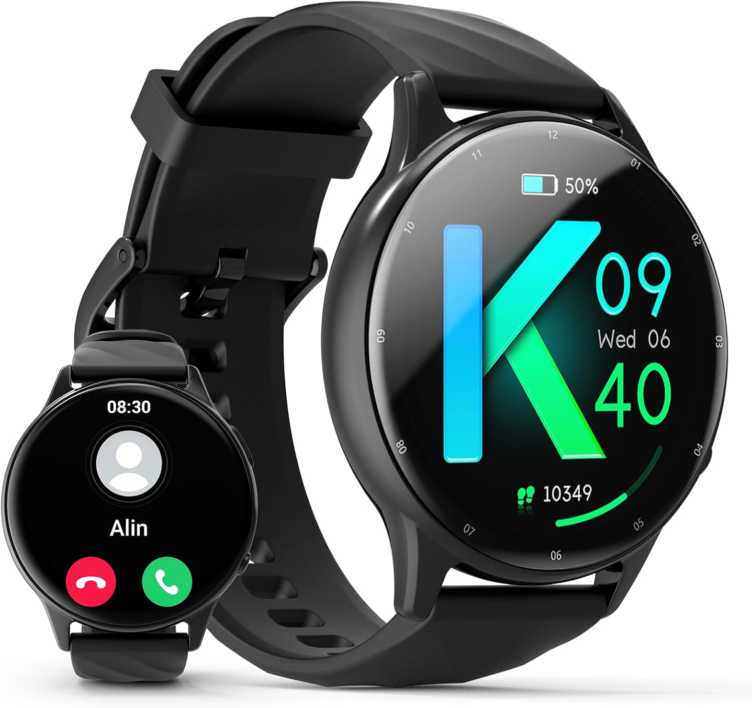 RELOJ INTELIGENTE KUMI GW5 PANTALLA AMOLED DE 1,43 PULGADAS - NEGRO - 1