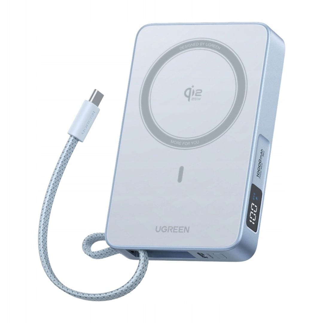 POWER BANK UGREEN MAGFLOW 10000MHA INALÁMBRICA QI2 PB773 25W - 1