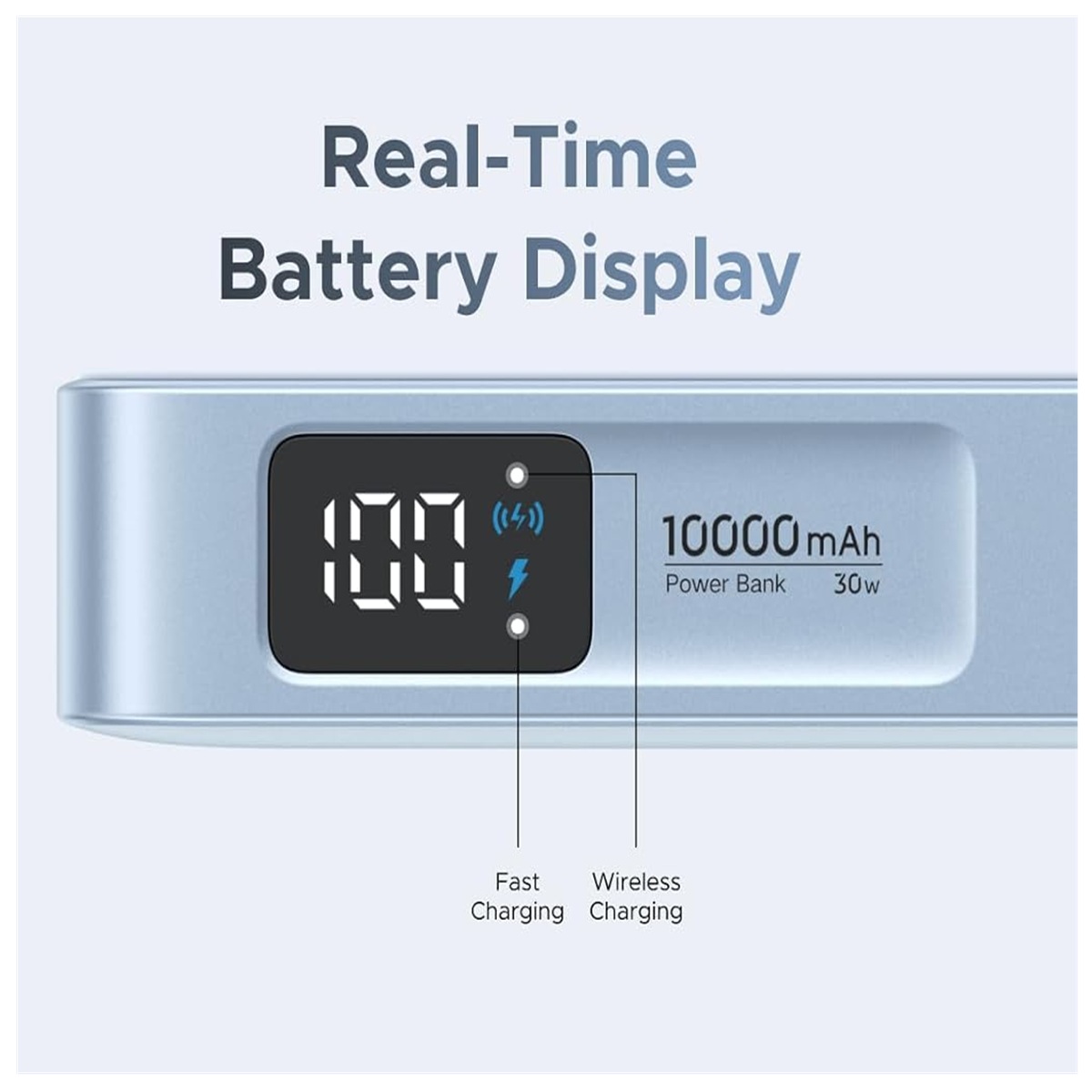 POWER BANK UGREEN MAGFLOW 10000MHA INALÁMBRICA QI2 PB773 25W - 2