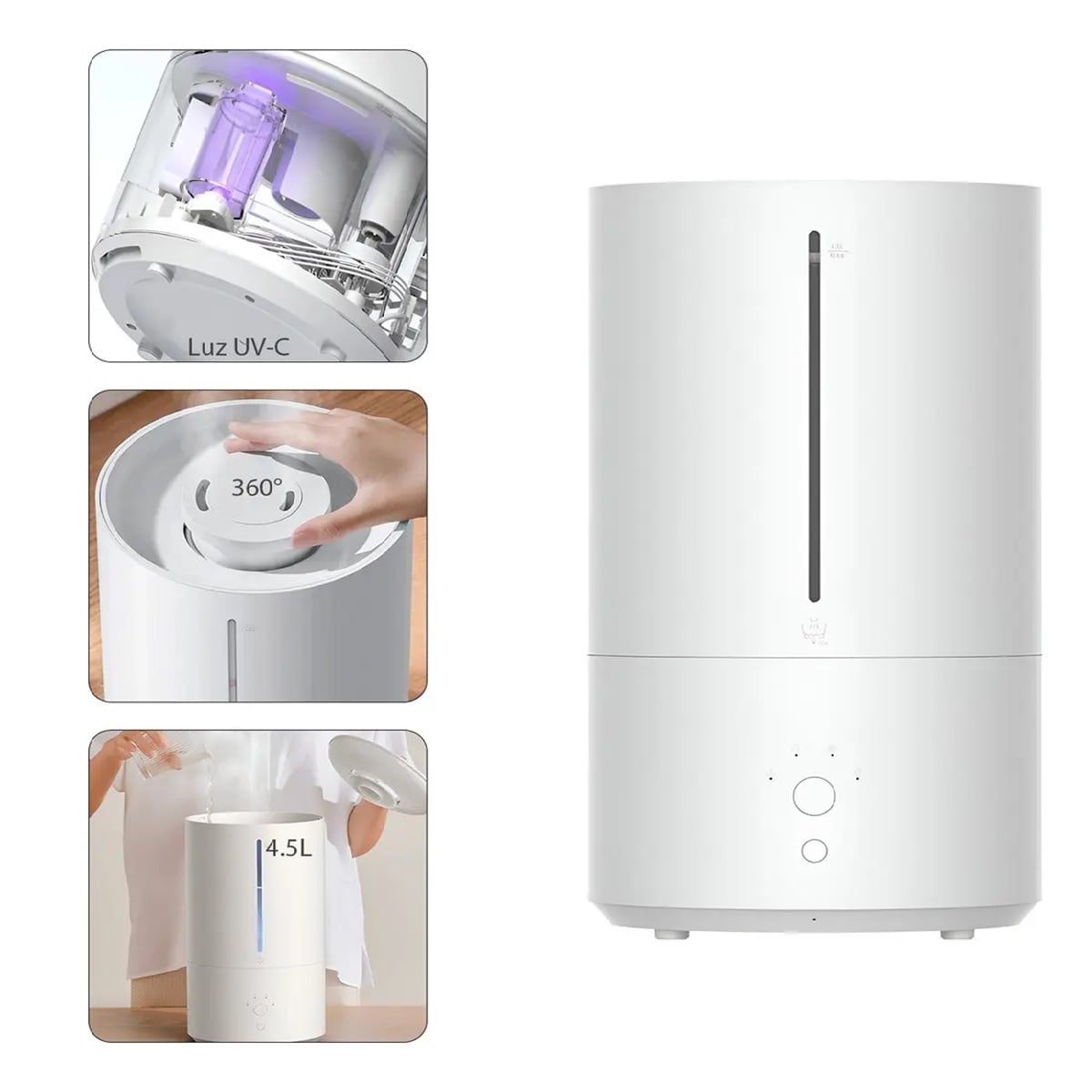 HUMIDIFICADOR INTELIGENTE XIAOMI 2 (EU) 4.5L 350ML/HORA - 1