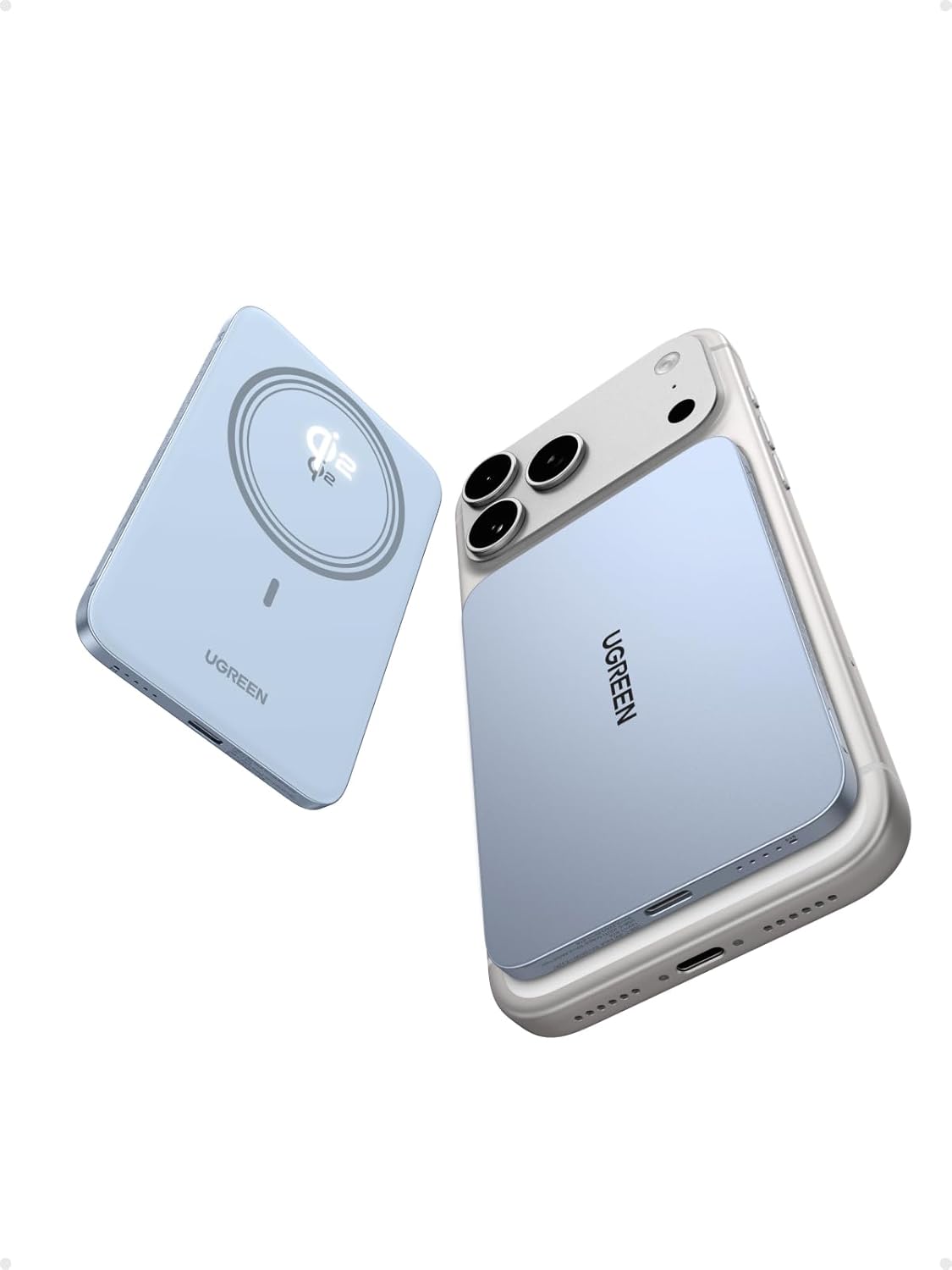 POWER BANK UGREEN MAGFLOW AIR 5000MHA INALÁMBRICA QI2 PD20W PB580 - 1