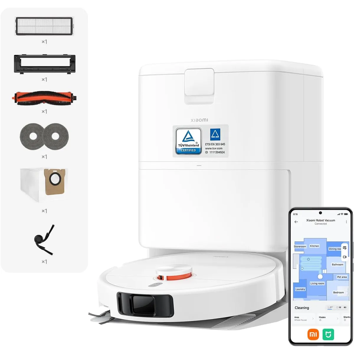 ROBOT ASPIRADOR XIAOMI H50 PRO BRAZO EXTENDIBLE - BLANCO - 1