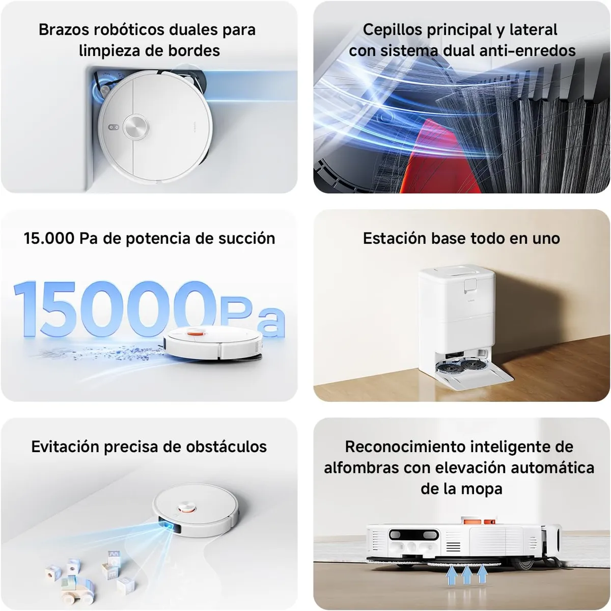 ROBOT ASPIRADOR XIAOMI H50 PRO BRAZO EXTENDIBLE - BLANCO - 2