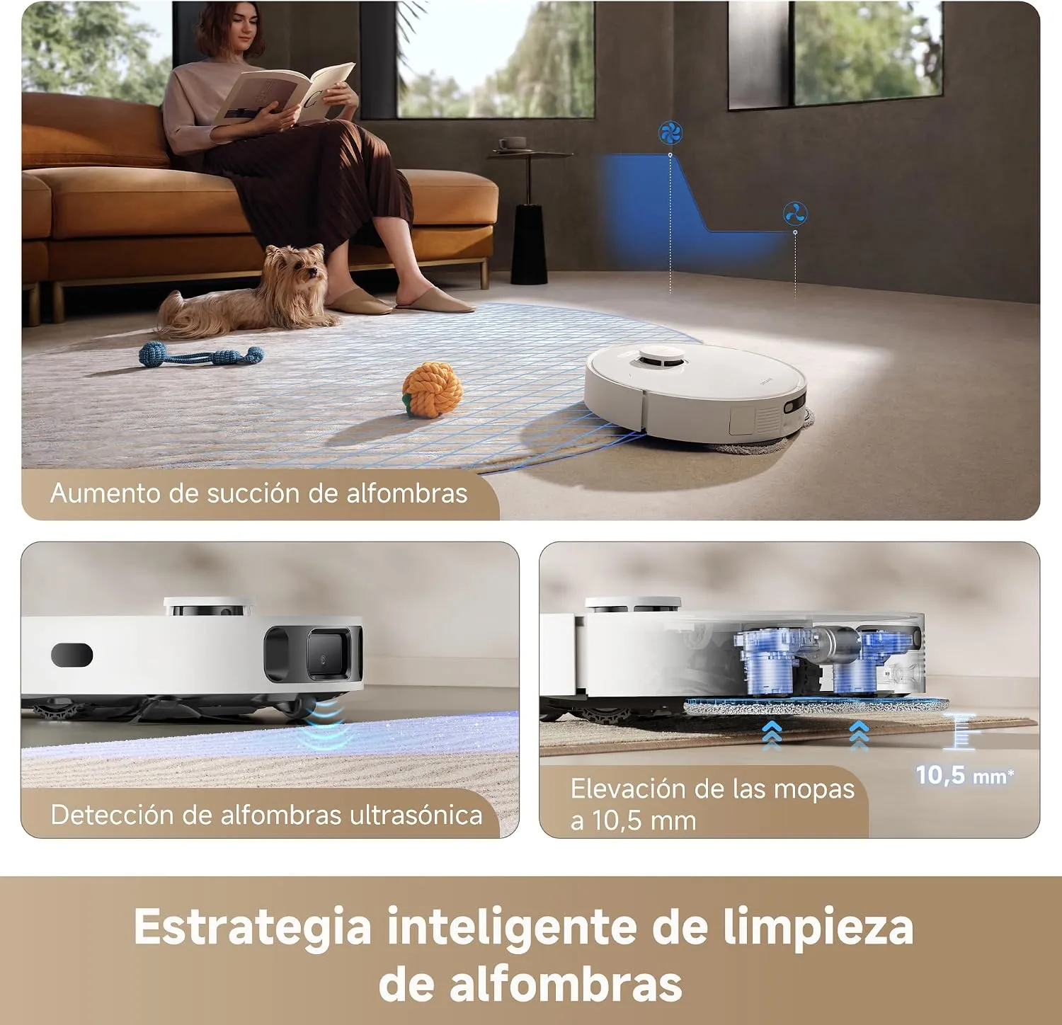 ASPIRADORA ROBOT DREAME VACUUM D20 ULTRA, AUTOLIMPIEZA,13000PA, ELEVACION MOPAS - 2