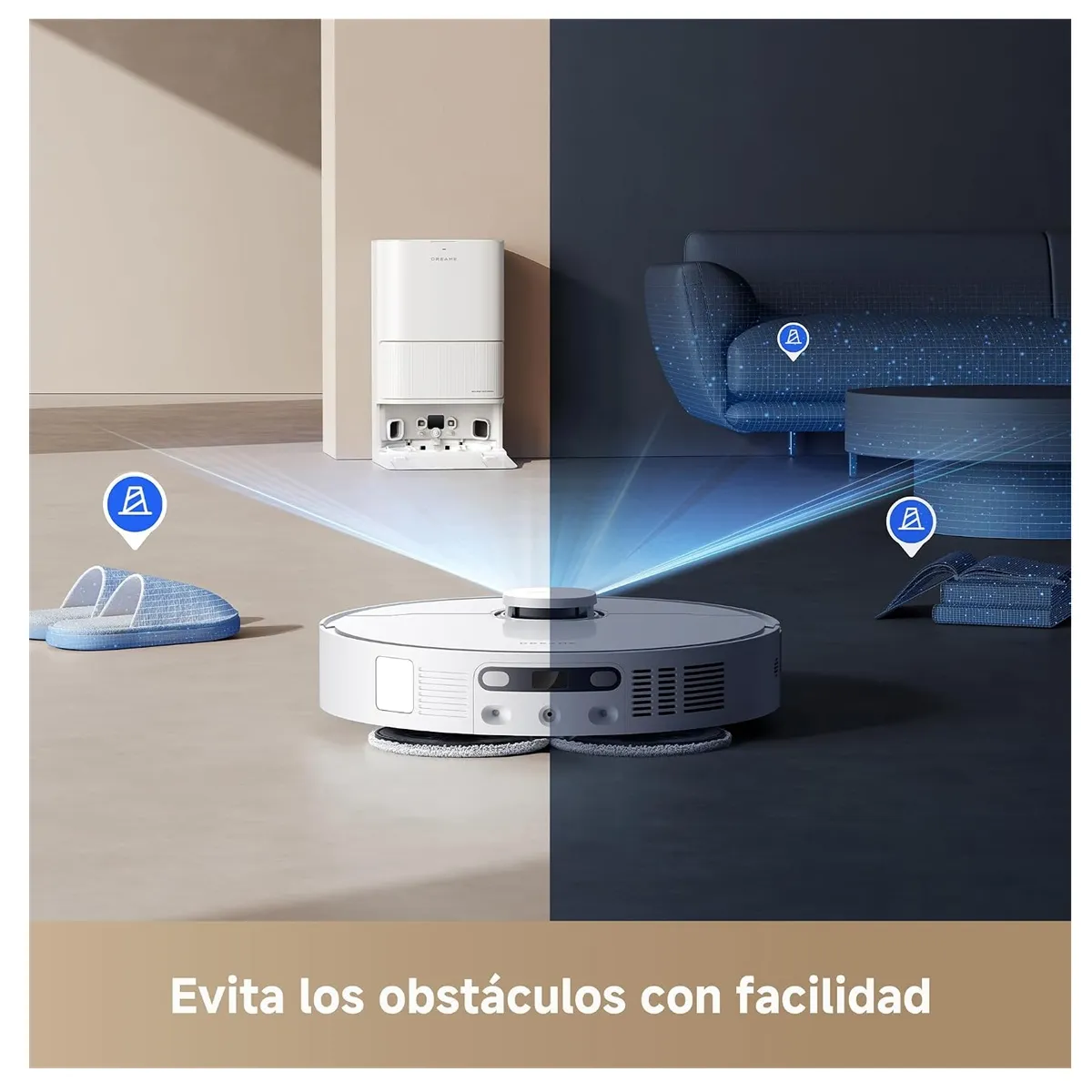 ASPIRADORA ROBOT DREAME VACUUM D20 ULTRA, AUTOLIMPIEZA,13000PA, ELEVACION MOPAS - 4