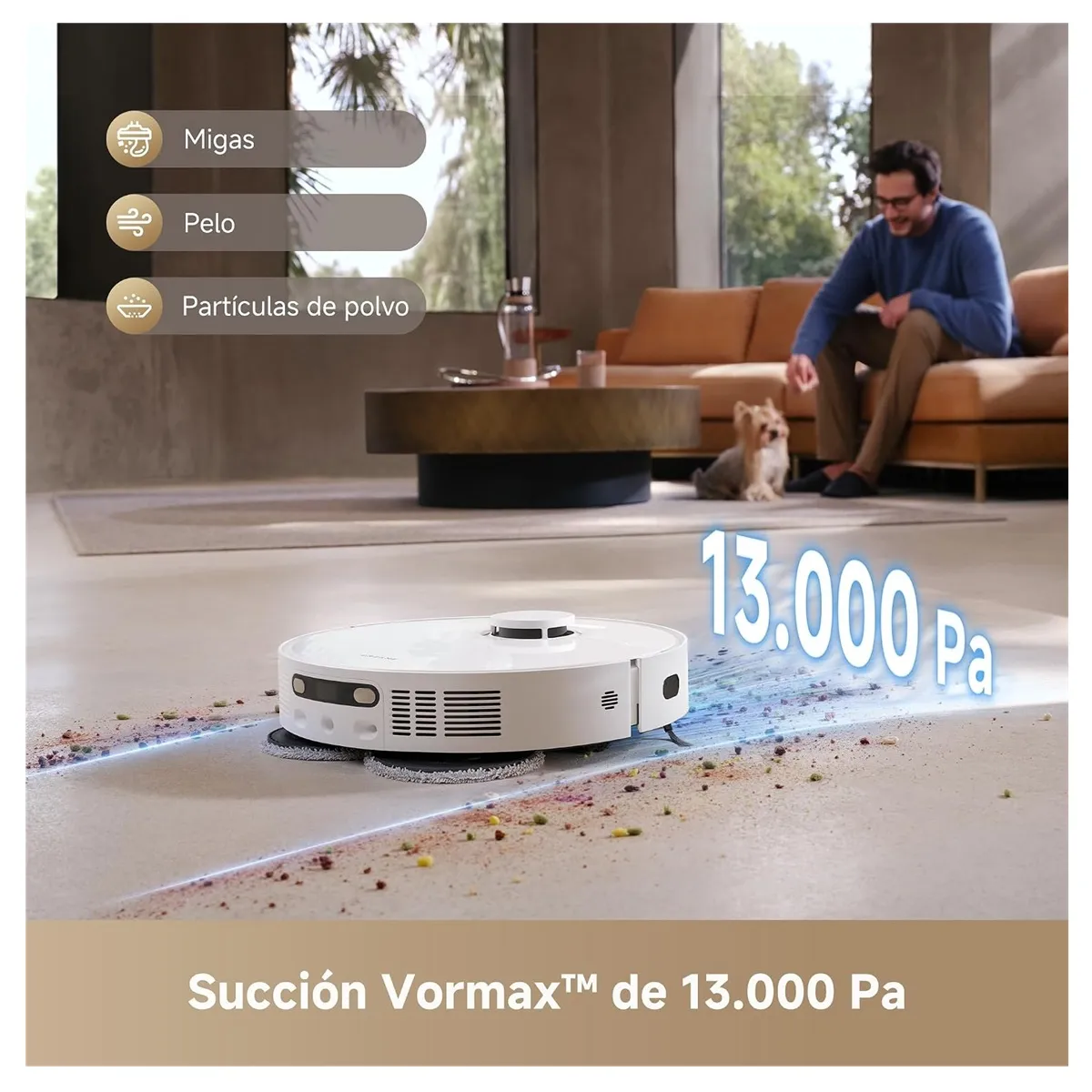 ASPIRADORA ROBOT DREAME VACUUM D20 ULTRA, AUTOLIMPIEZA,13000PA, ELEVACION MOPAS - 5