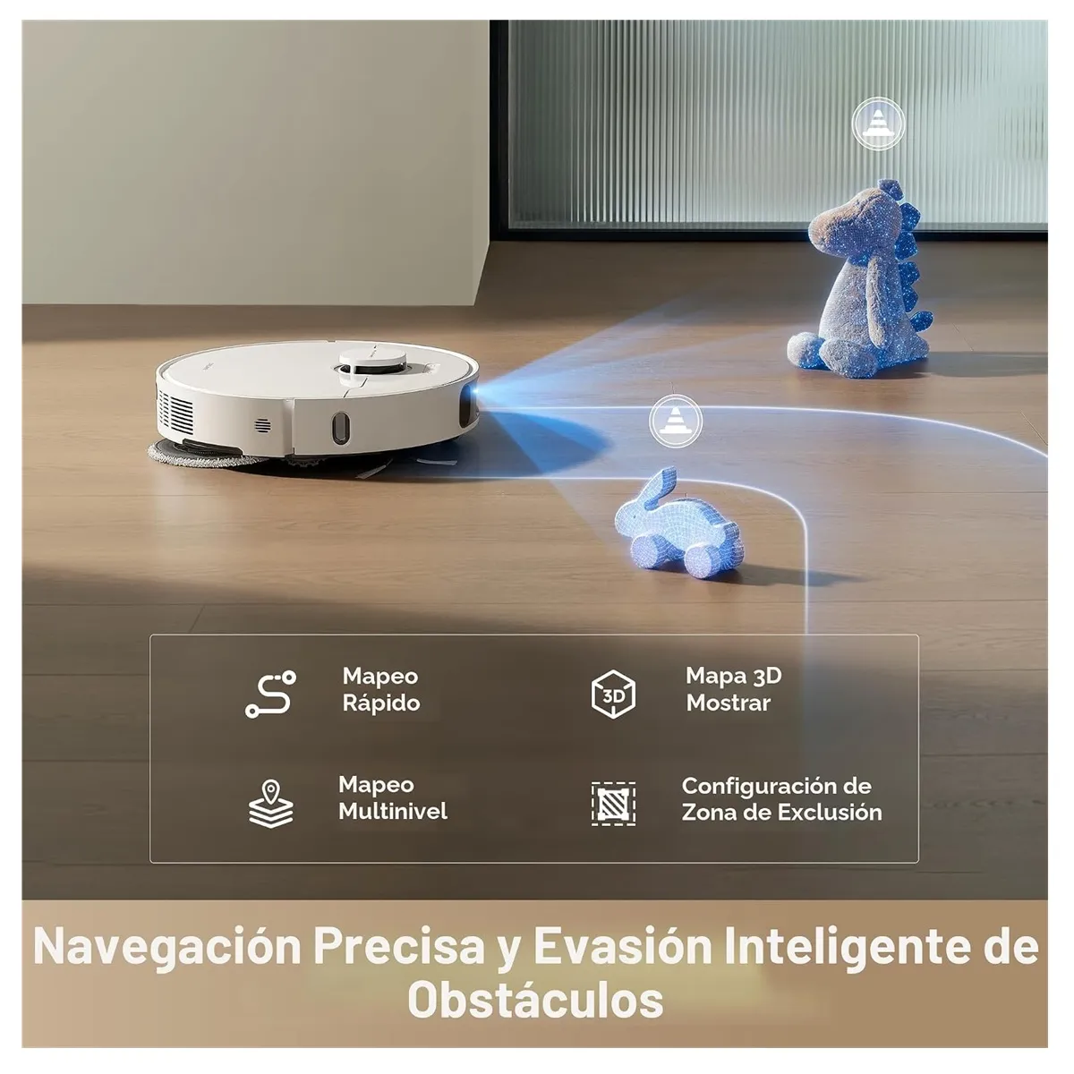 ASPIRADORA ROBOT DREAME VACUUM D30 ULTRA, AUTOLIMPIEZA,25000PA, ELEVACION MOPAS - 5