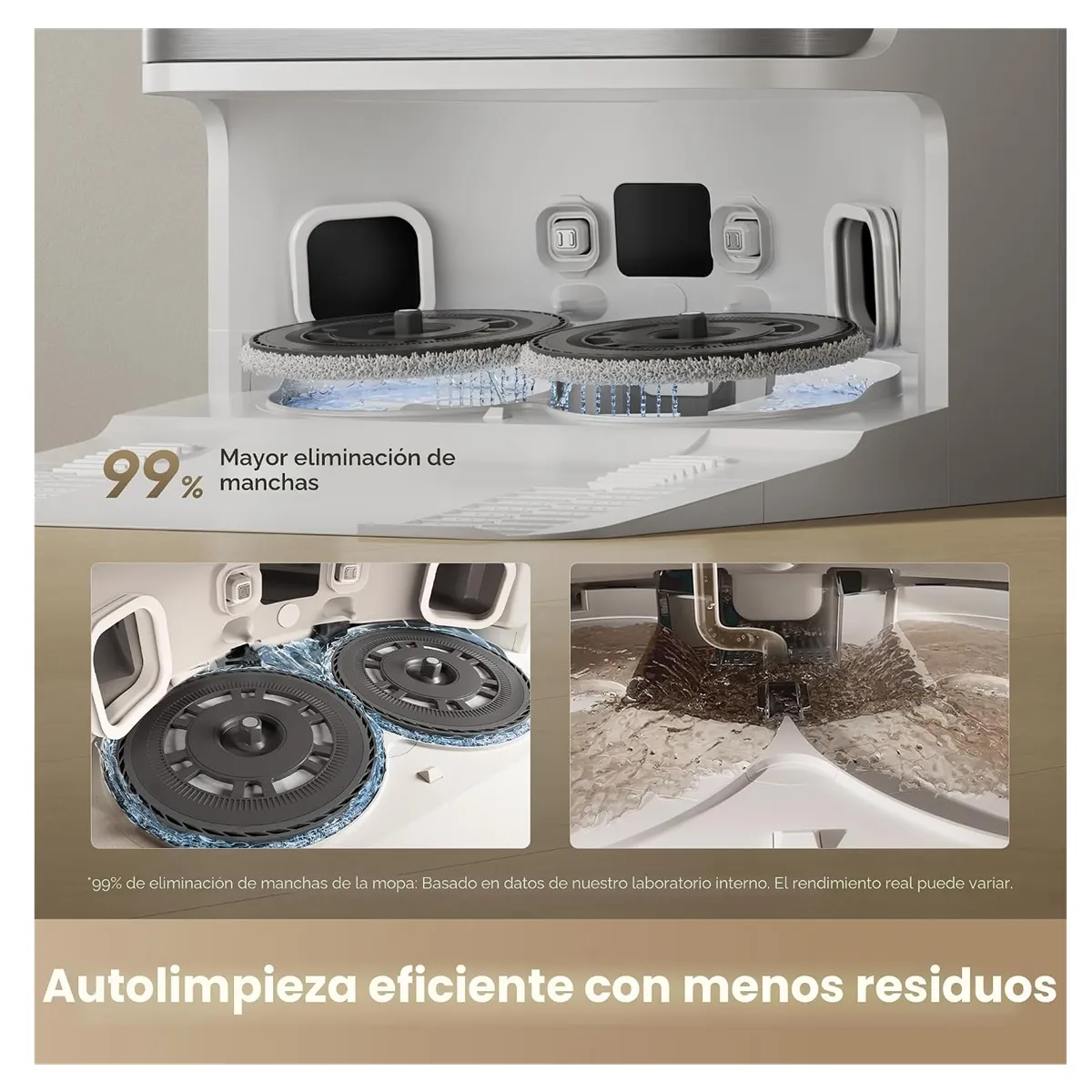 ASPIRADORA ROBOT DREAME VACUUM D30 ULTRA, AUTOLIMPIEZA,25000PA, ELEVACION MOPAS - 7