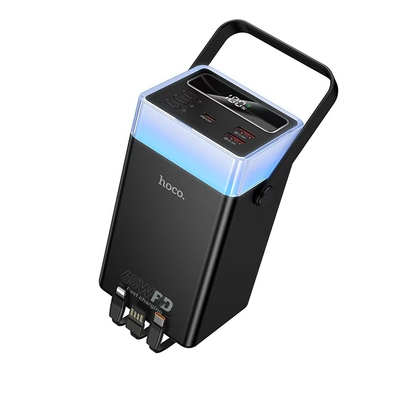 POWER BANK HOCO 60000MHA 65W CARGA RAPIDA LUZ LED DB103A - NEGRO - 2