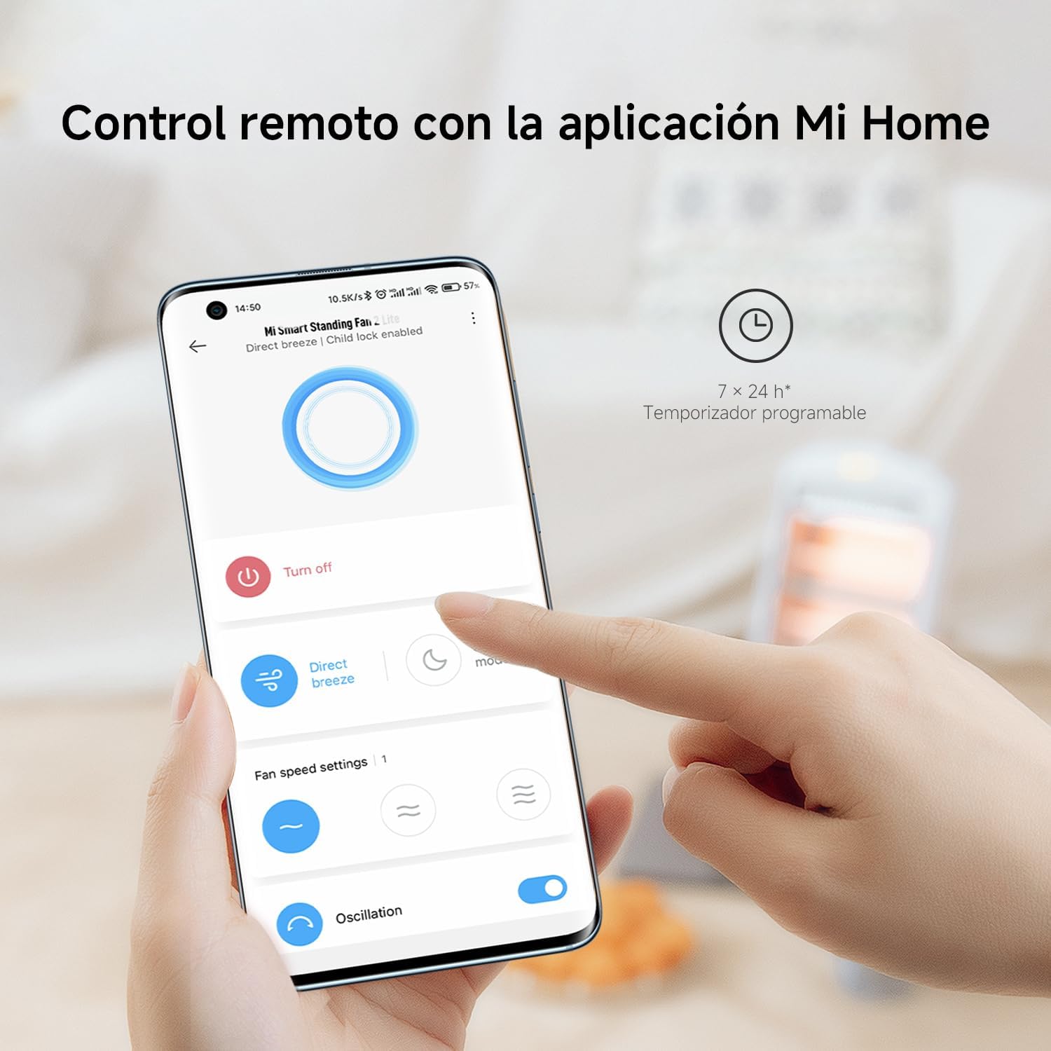 VENTILADOR INTELIGENTE XIAOMI MI SMART SANTINDG FAN 2 LITE WIFI - 2