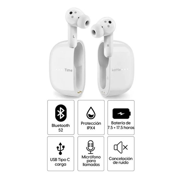 AURICULARES TRADUCTORES TIMEKETTLE M3 CON INTELIGENCIA ARTIFICIAL – BLANCO - 2