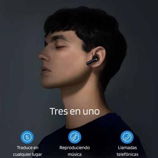 AURICULARES TRADUCTORES TIMEKETTLE M3 CON INTELIGENCIA ARTIFICIAL – NEGRO - 5