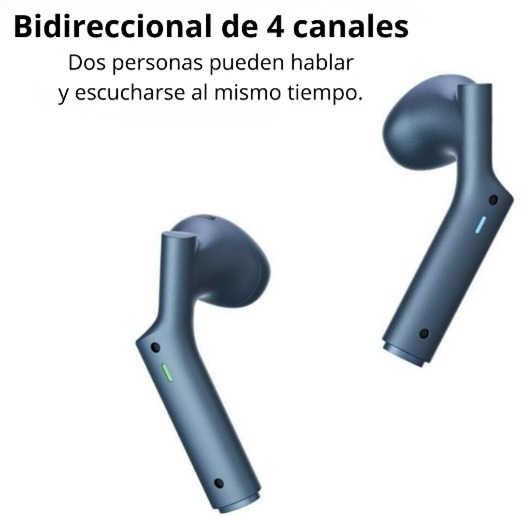 AURICULARES TRADUCTORES TIMEKETTLE W4 CON INTELIGENCIA ARTIFICIAL INTÉRPRETE - AZUL MEDIANOCHE - 4