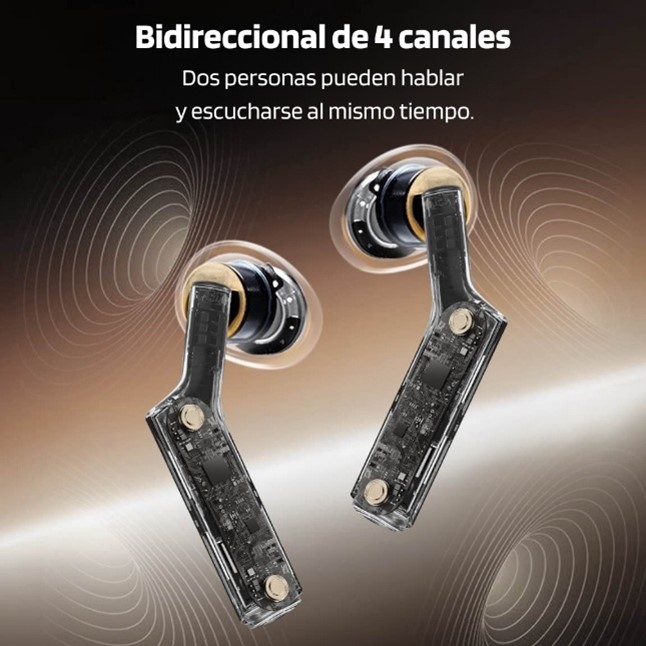 AURICULARES TRADUCTORES TIMEKETTLE W4 CON INTELIGENCIA ARTIFICIAL INTÉRPRETE – DORADO ARENA - 4