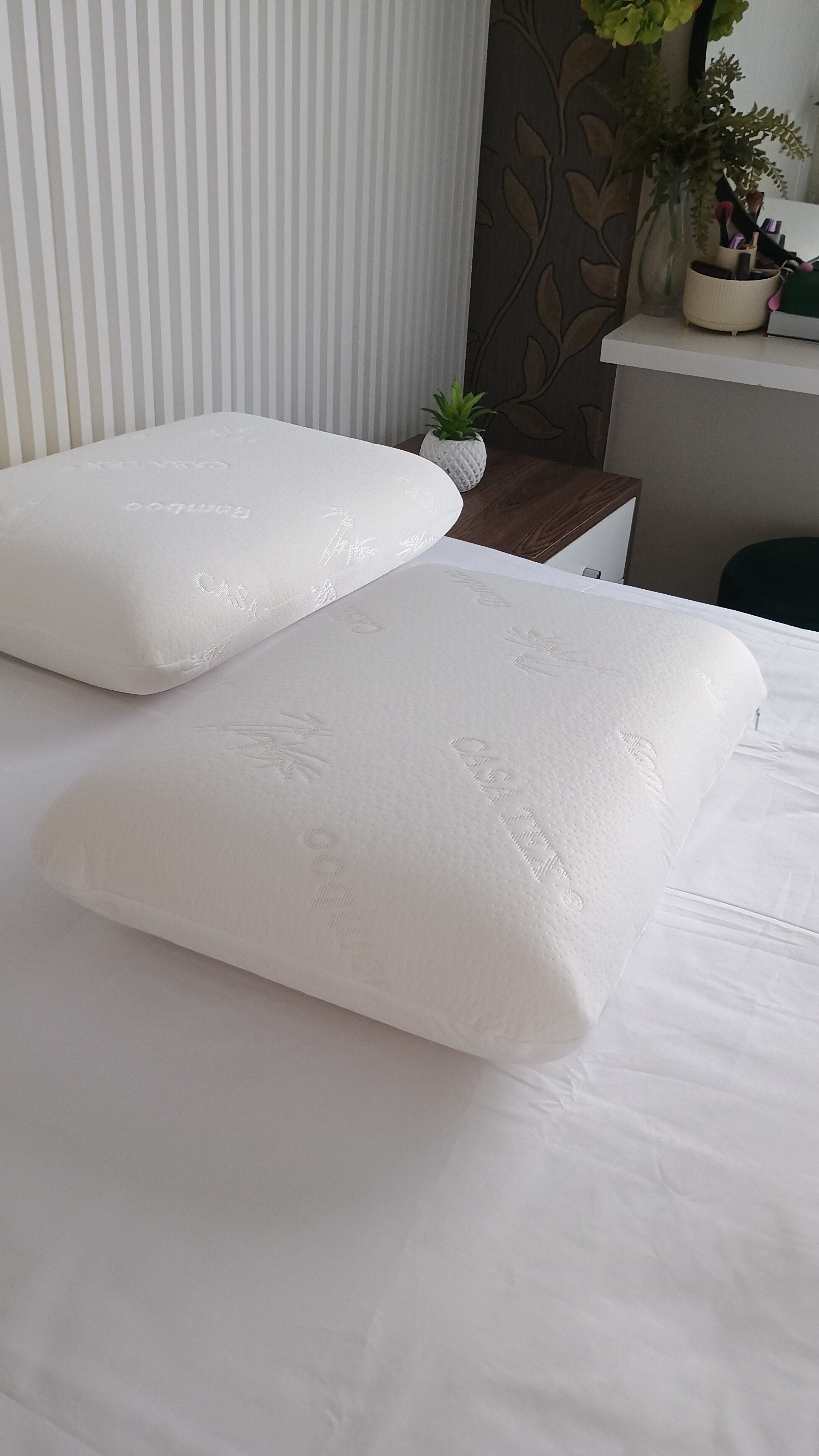 ALMOHADA VISCOELÁSTICA CASATEX MEMORY FOAM CON FUNDA DE BAMBÚ BLANCO 40 X 60 CM - 3