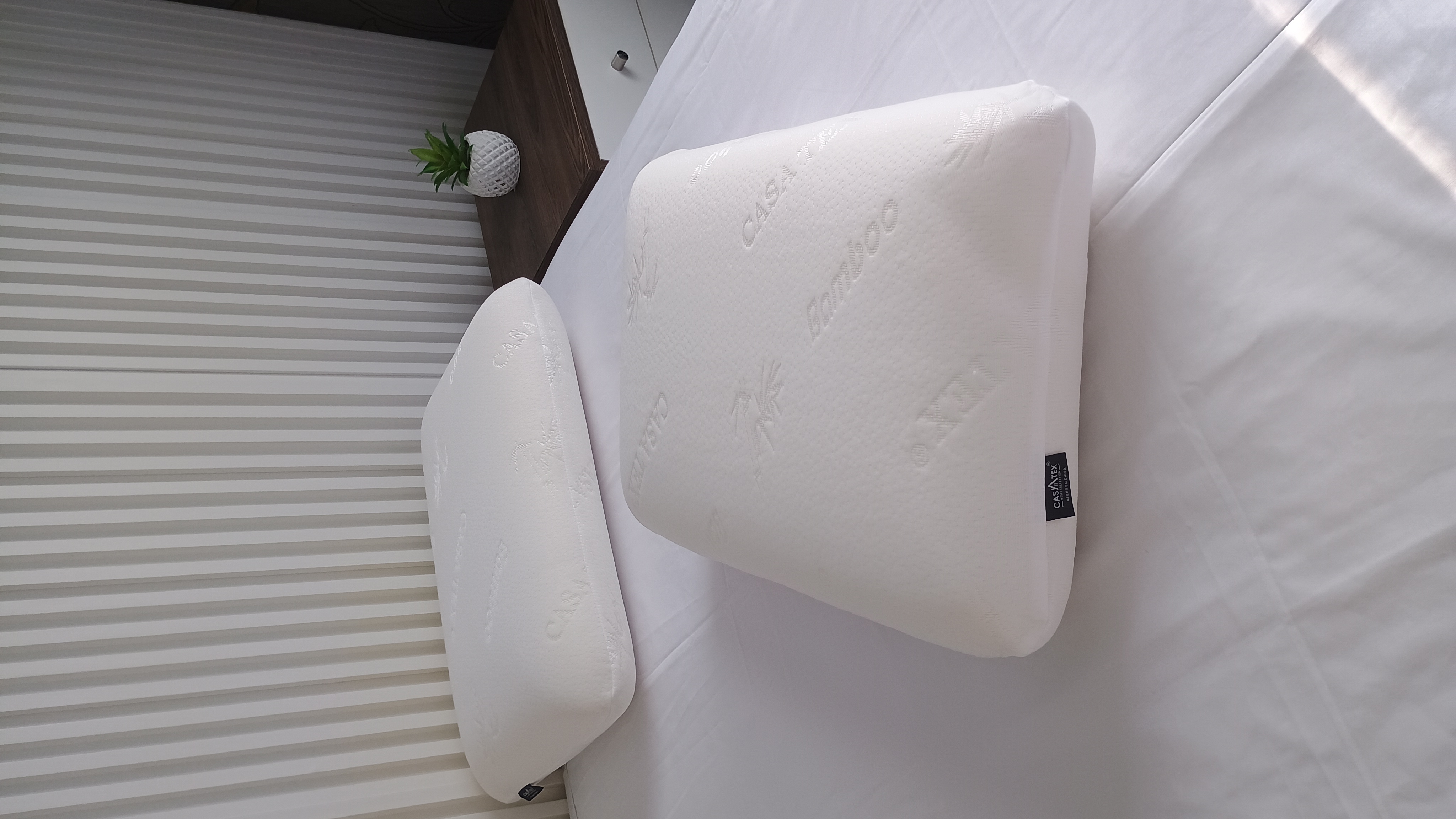 ALMOHADA VISCOELÁSTICA CASATEX MEMORY FOAM CON FUNDA DE BAMBÚ BLANCO 40 X 60 CM - 6