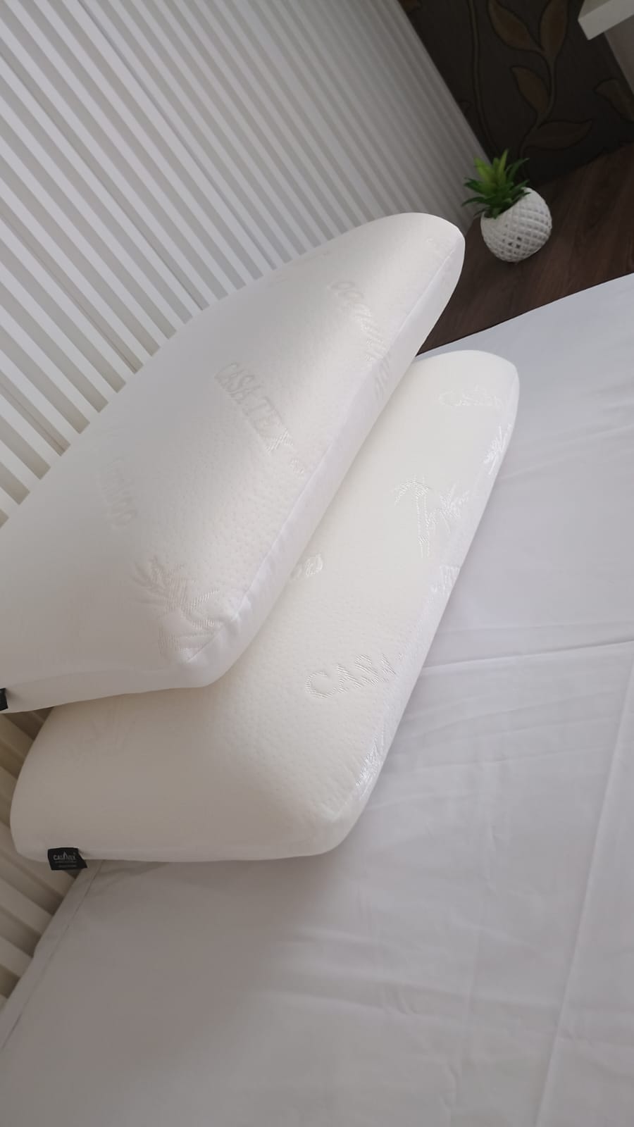 ALMOHADA VISCOELÁSTICA CASATEX MEMORY FOAM CON FUNDA DE BAMBÚ BLANCO 40 X 60 CM - 9