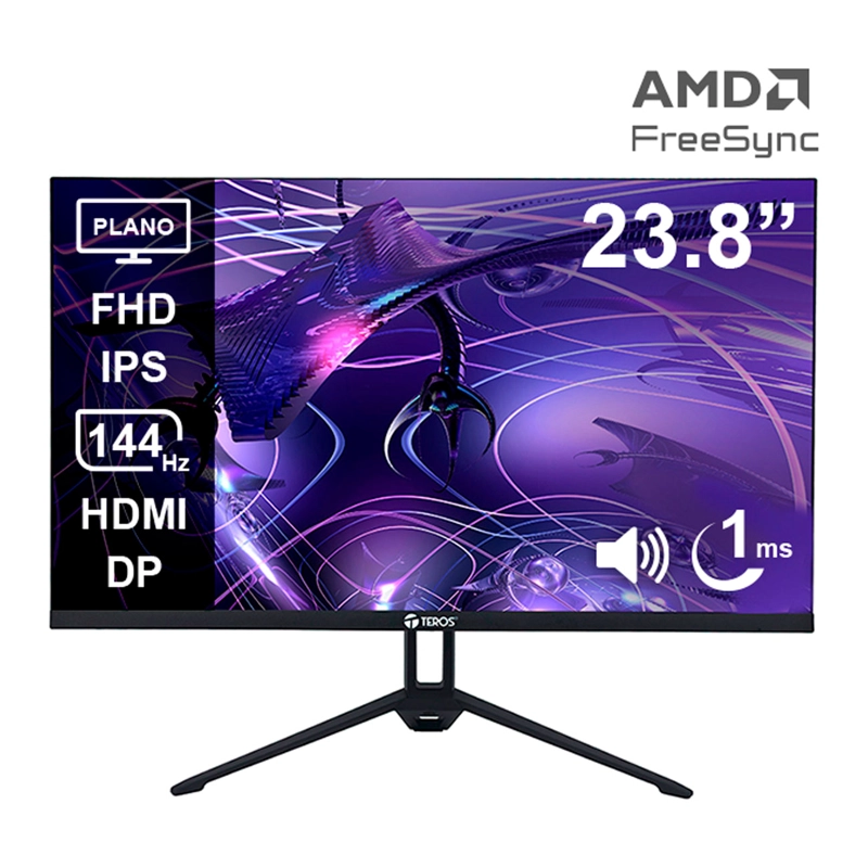MONITOR TEROS 24' IPS TE-2417S 144HZ 1MS FHD HDMI DP VESA NEGRO - 1