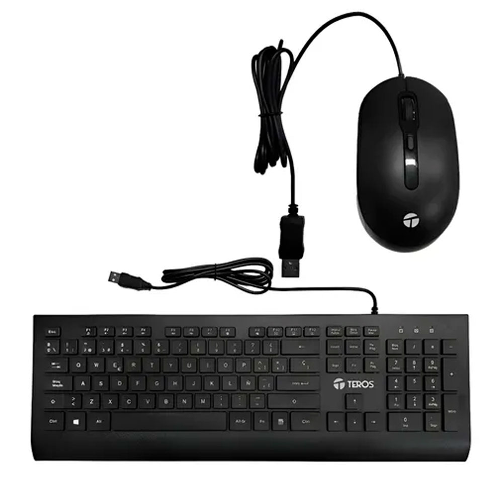 KIT TECLADO Y MOUSE TEROS TE 5010CS USB NEGRO - 1