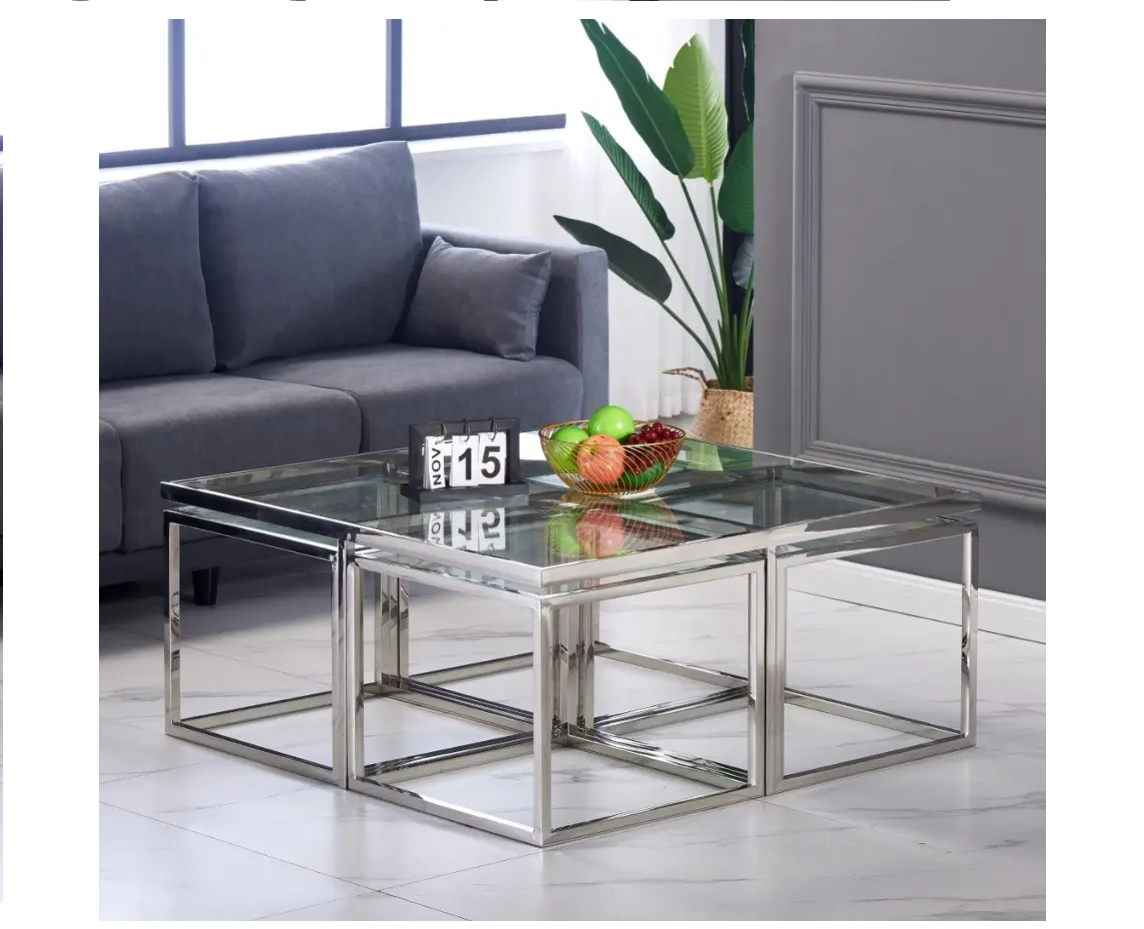 MESA CENTRO START ACERO INOXIDABLE - 1