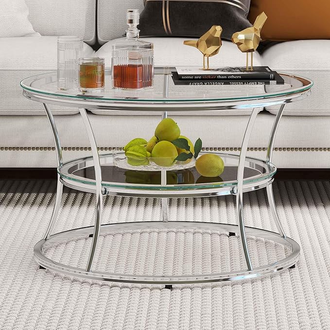 MESA DE CENTRO ROMEN ACERO INOXIDABLE 85 CM - 1