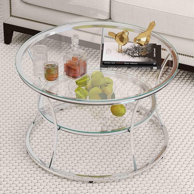 MESA DE CENTRO ROMEN II ACERO INOXIDABLE 60 CM - 1