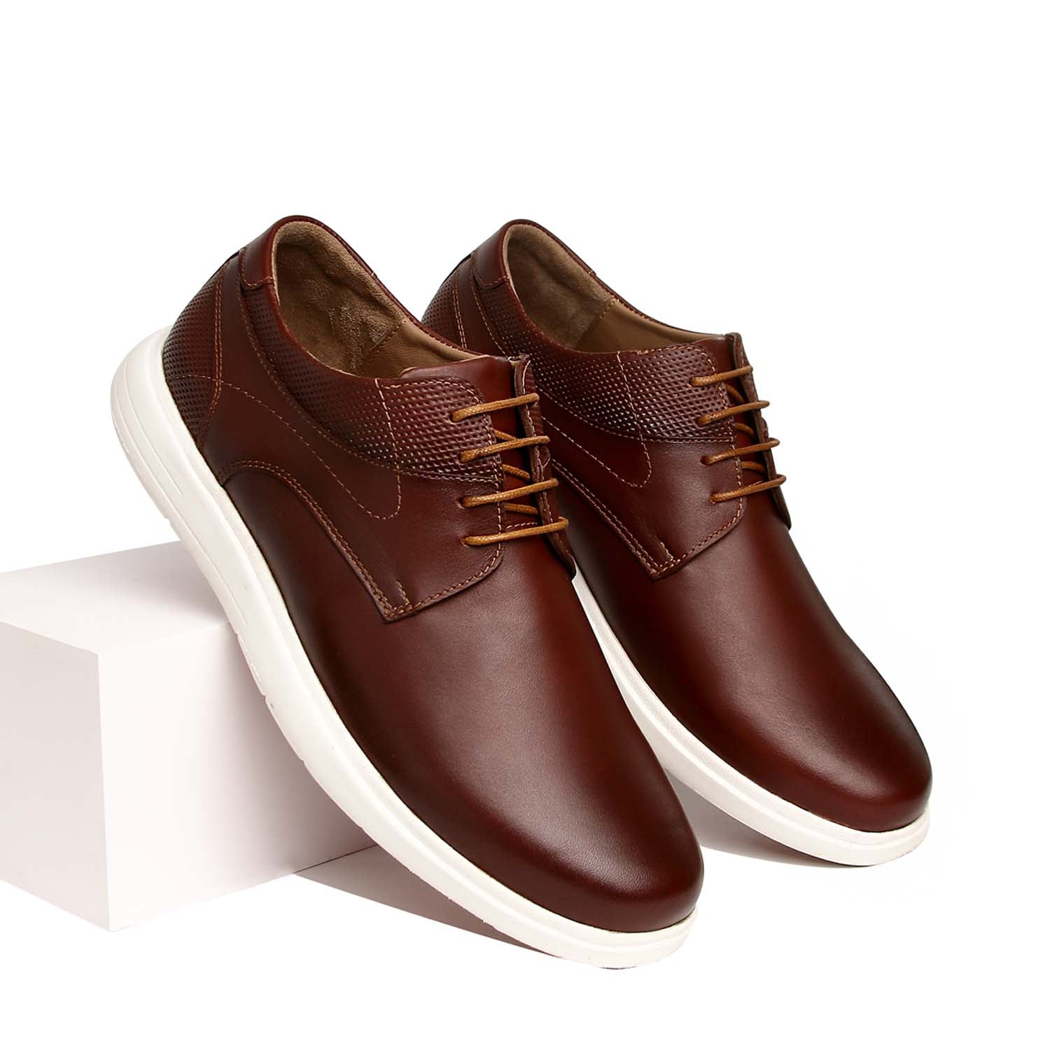 ZAPATO CASUAL HANOVER EN CUERO 100% – MODELO H-2452 CRUST COLOR MARRON - 1