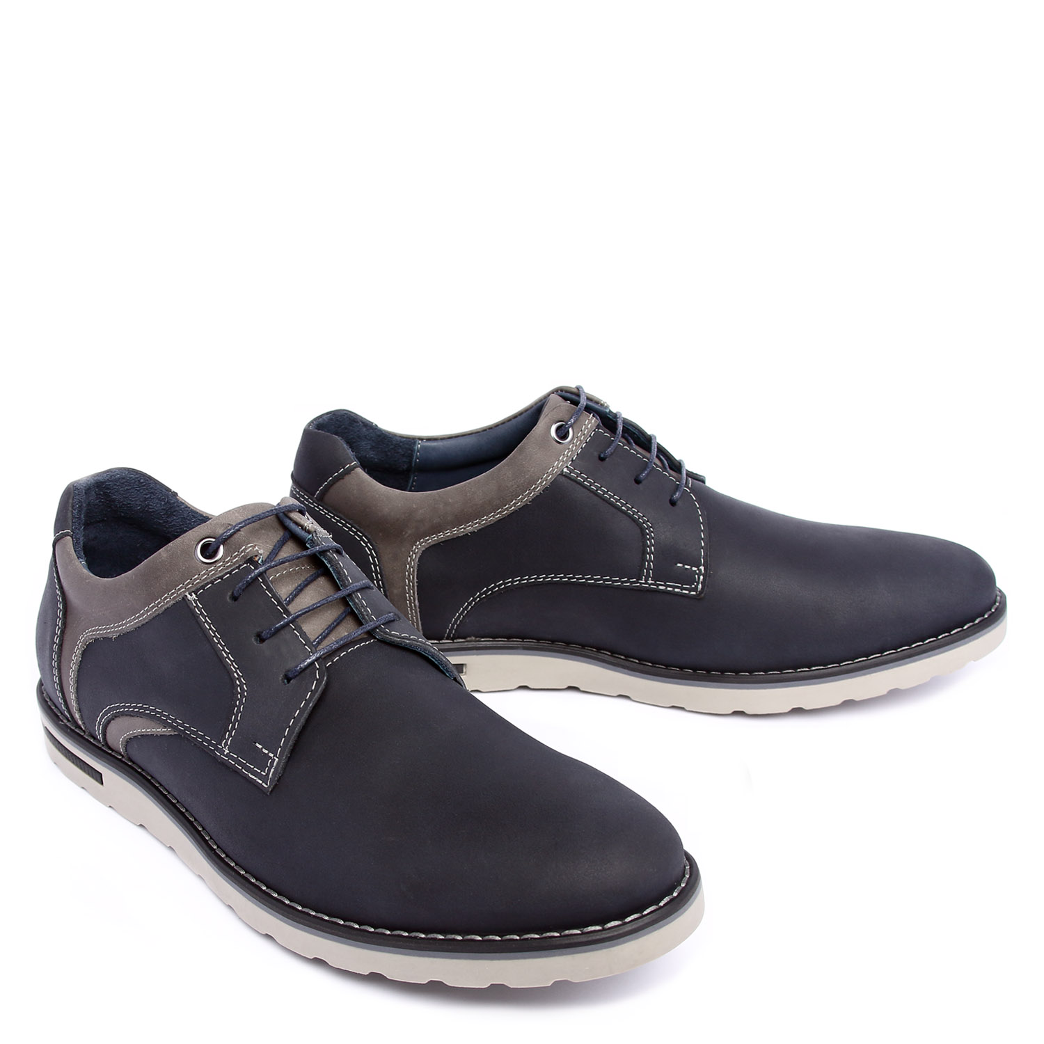 ZAPATO CASUAL HANOVER EN CUERO 100% – MODELO H-2471 EVEREST COLOR AZUL - 1