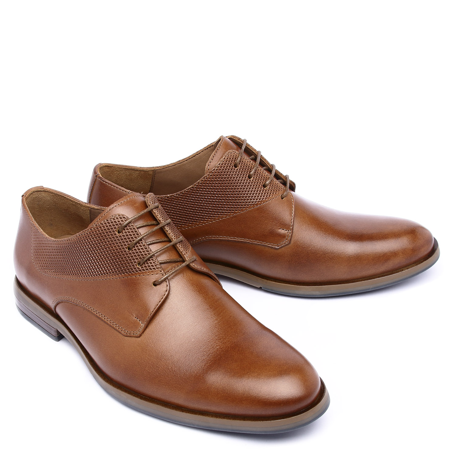 ZAPATO DE VESTIR CASUAL HANOVER EN CUERO 100% – MODELO H-1972 PULL UP COLOR TOSTADO - 1