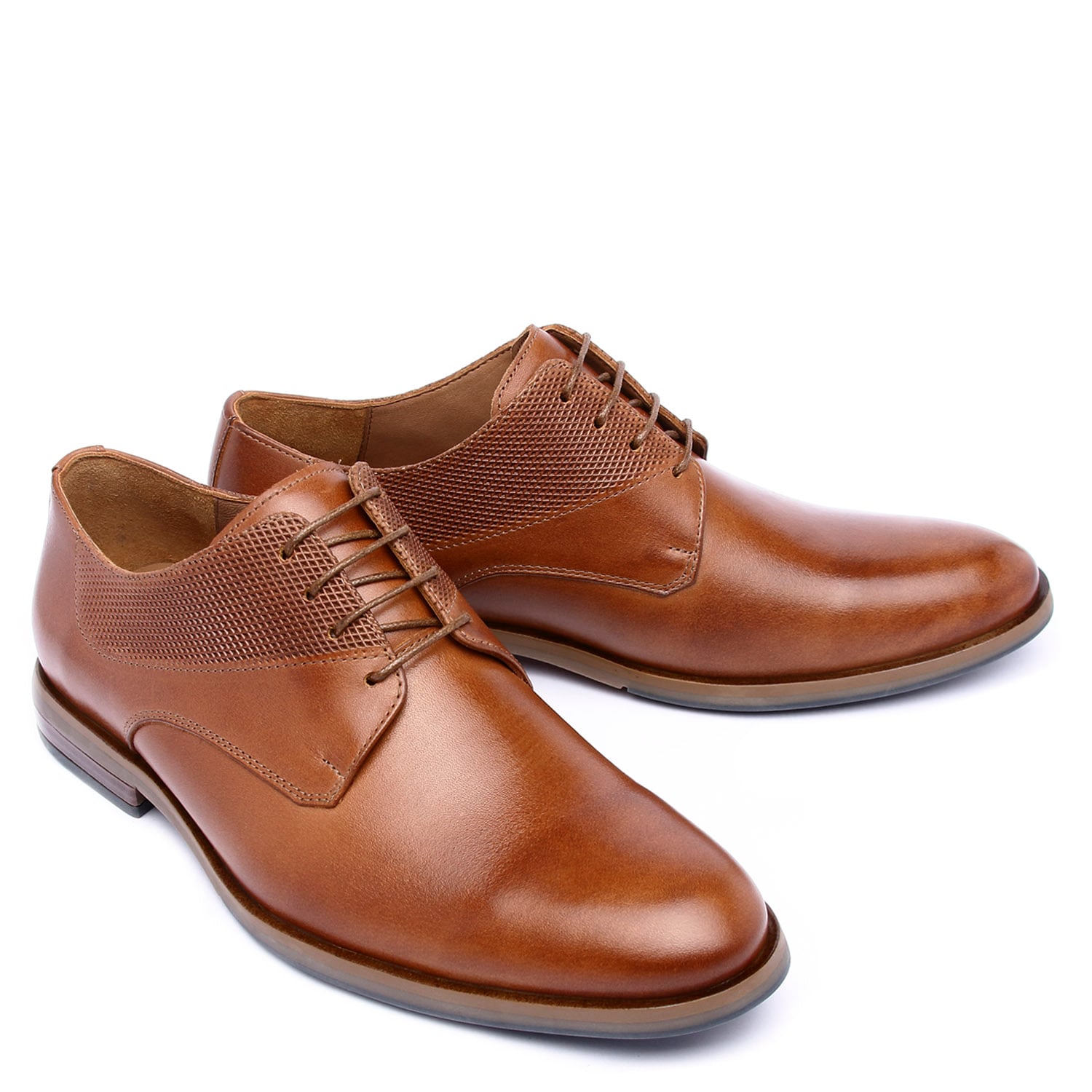 ZAPATO DE VESTIR CASUAL HANOVER EN CUERO 100% – MODELO H-1972 PULL UP COLOR TOSTADO - 1