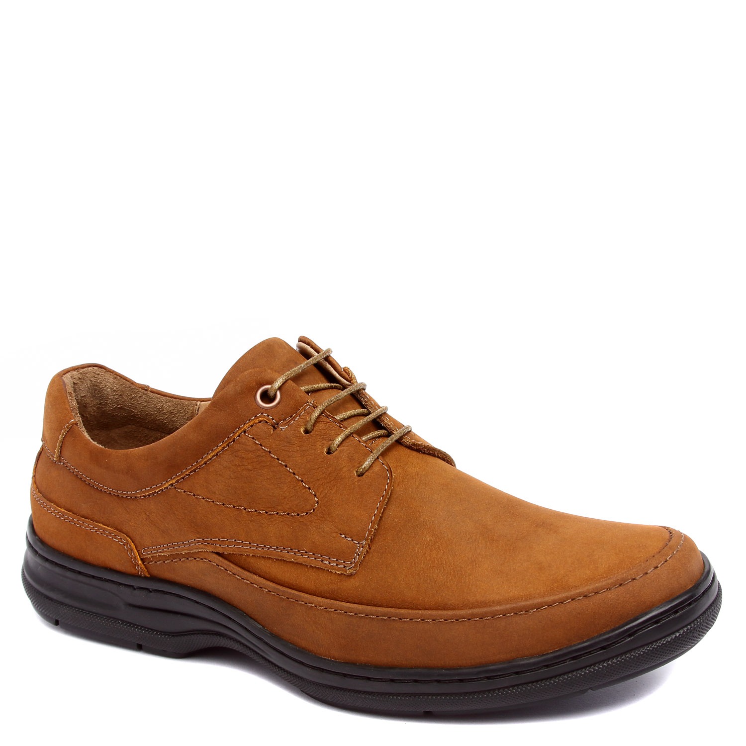 ZAPATO CASUAL HANOVER DE CUERO 100% MODELO H-3526 NOBUCK COLOR HABANO - 2
