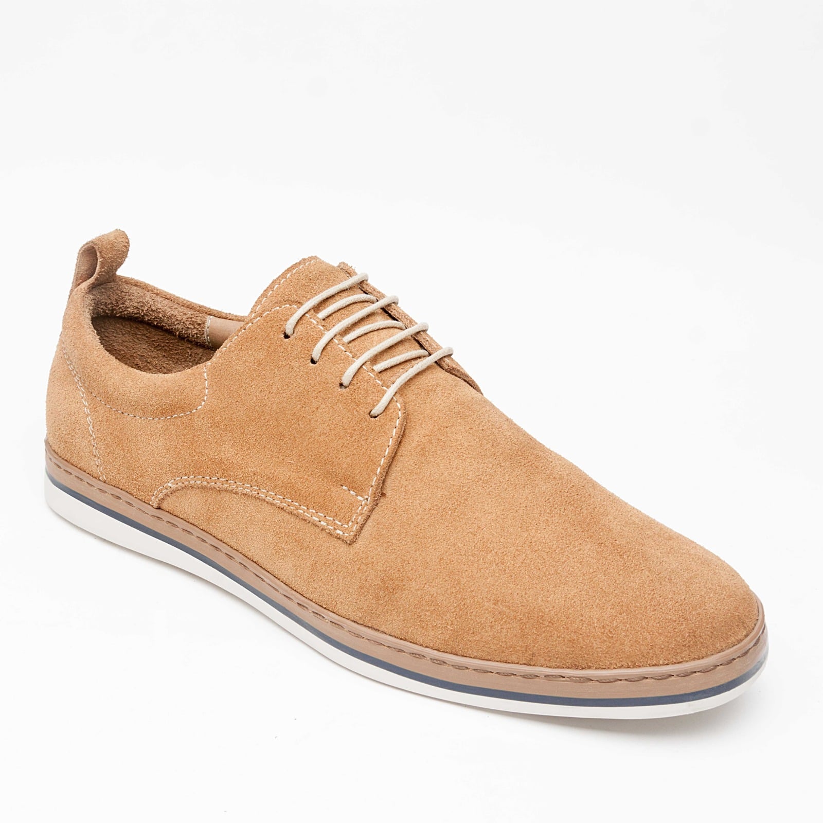 ZAPATO CASUAL HANOVER DE CUERO 100% MODELO H-401 RENOBUCK COLOR HABANO. - 2