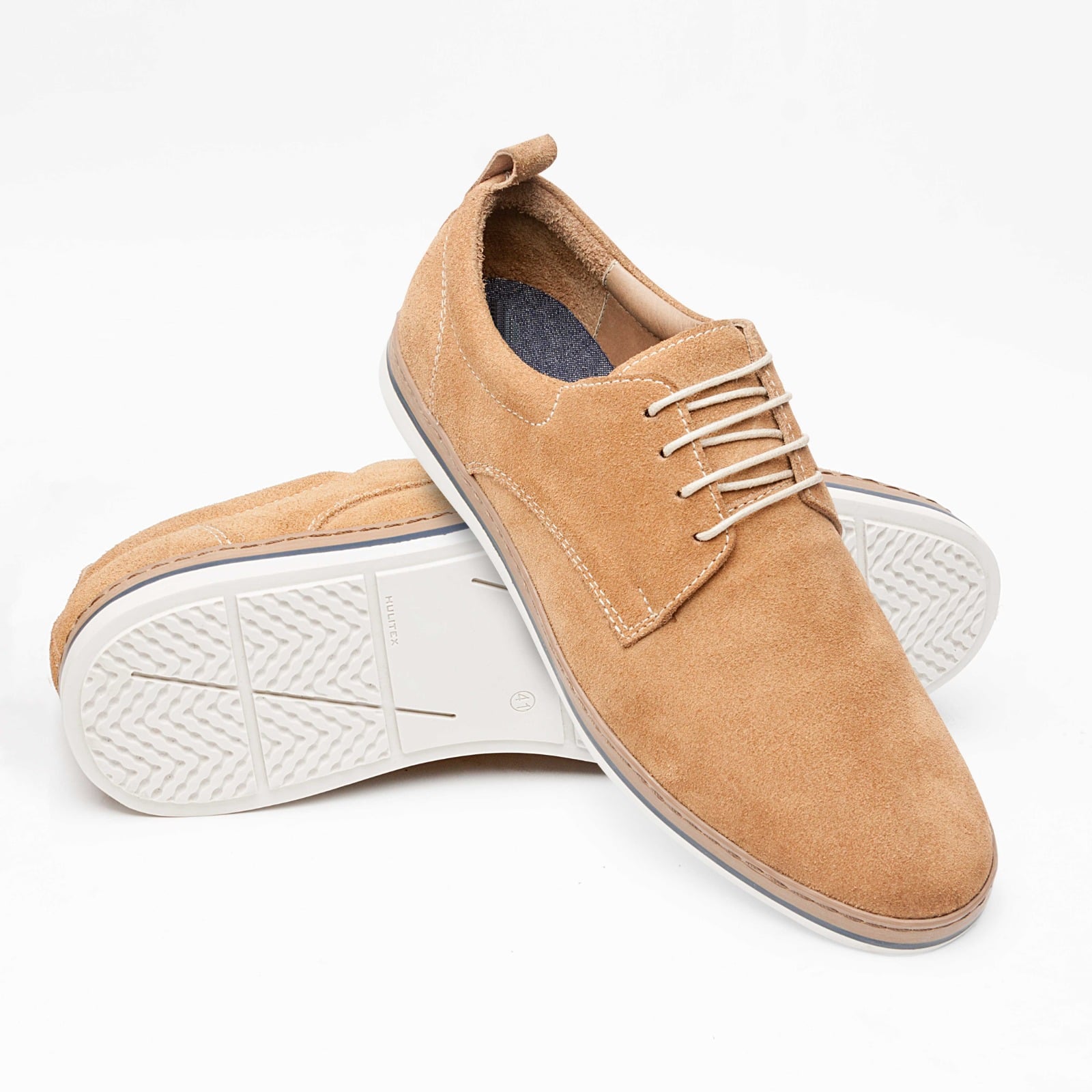 ZAPATO CASUAL HANOVER DE CUERO 100% MODELO H-401 RENOBUCK COLOR HABANO. - 4