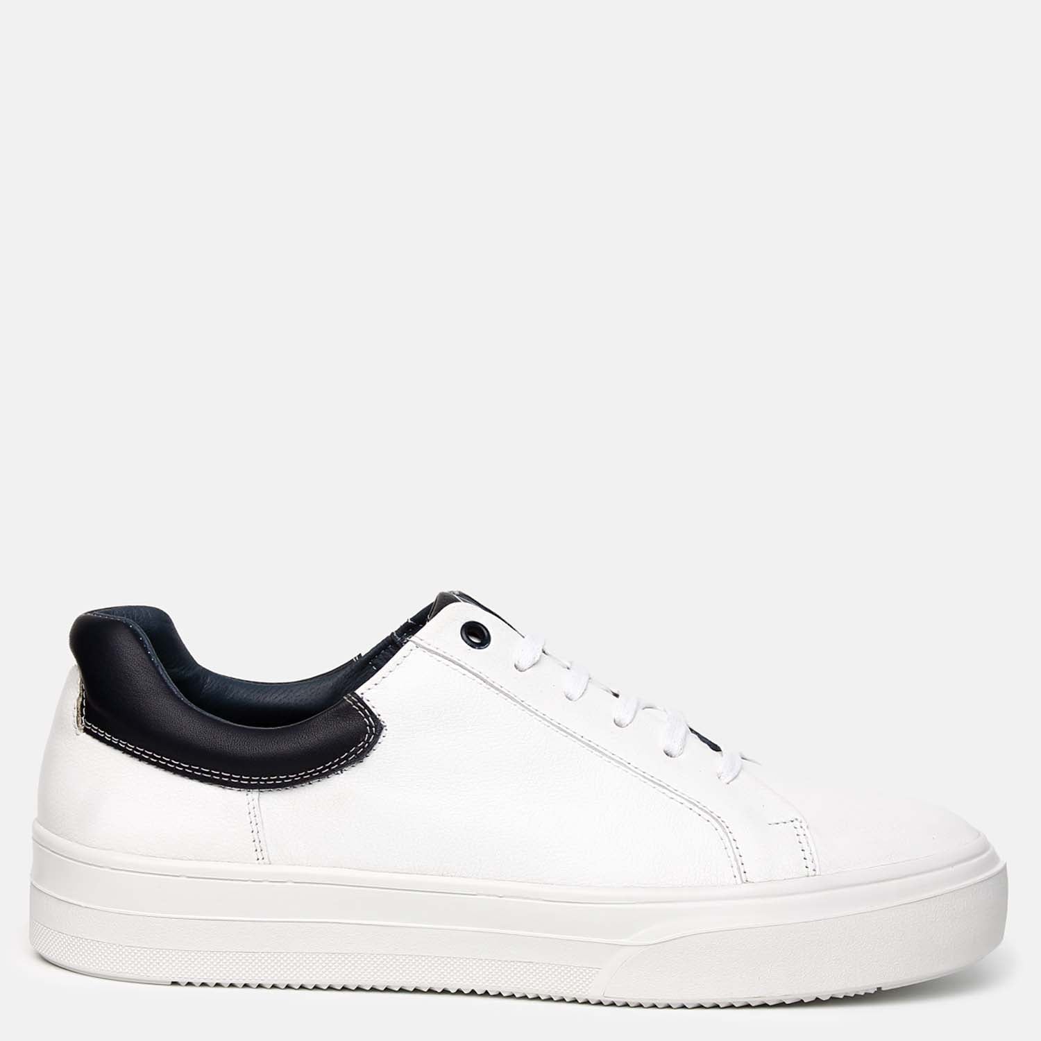 SNEAKER HANOVER DE CUERO 100% MODELO H-9406 NAPA SIENA BLANCO - 1